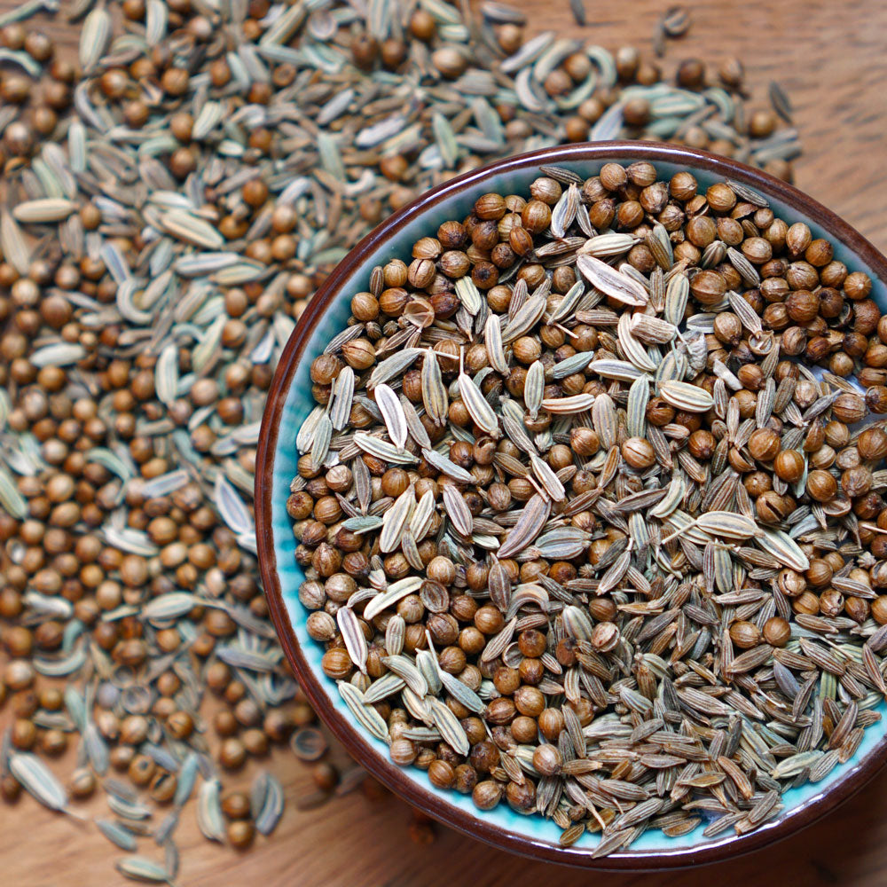 CCF spilling out of a bowl on a wooden surface