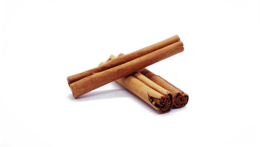 cinnamon sticks on a white background